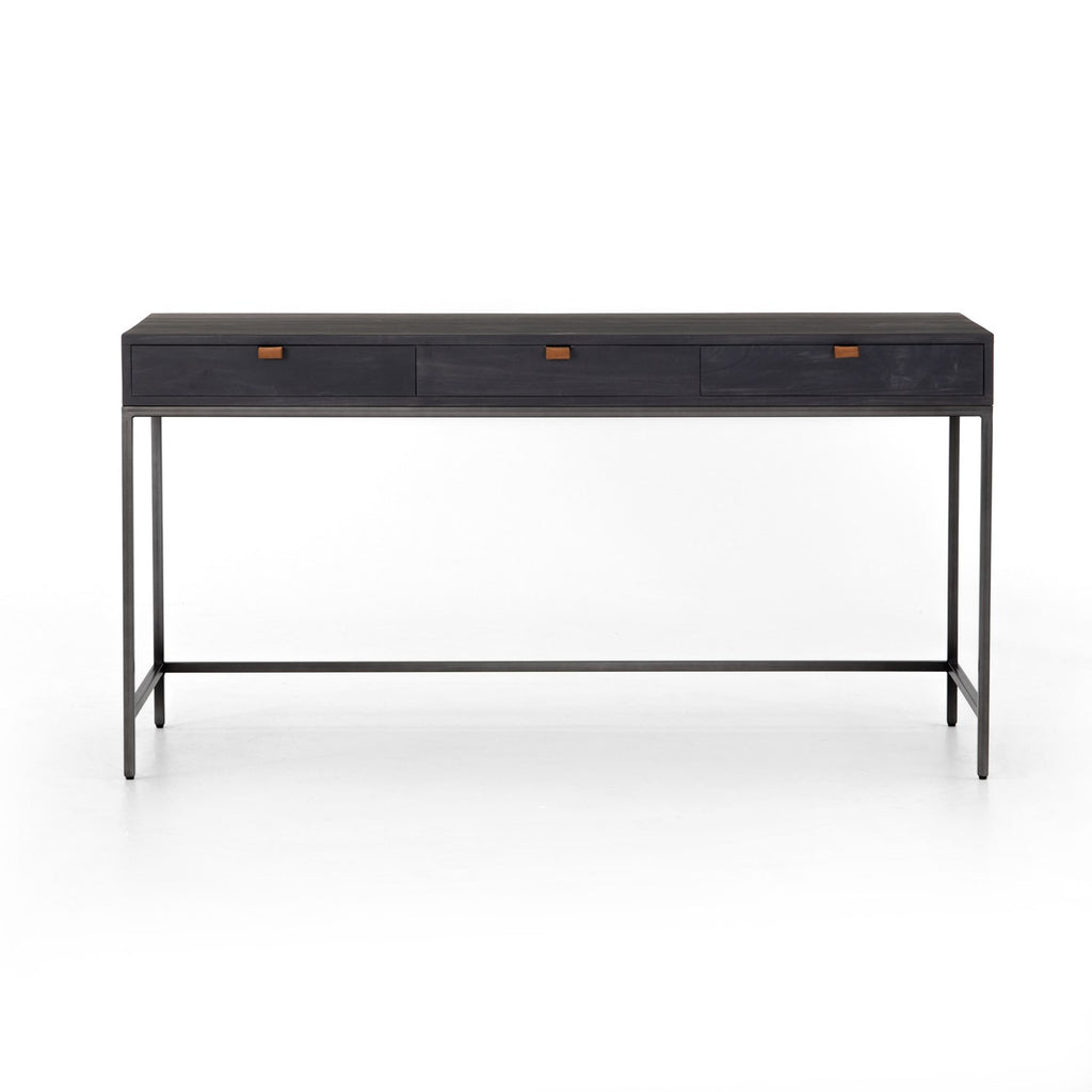 Four Hands - Trey Modular Writing Desk - Black Wash Poplar