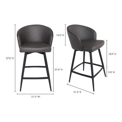 product image for Webber Swivel Counter Stool Charcoal 6 5