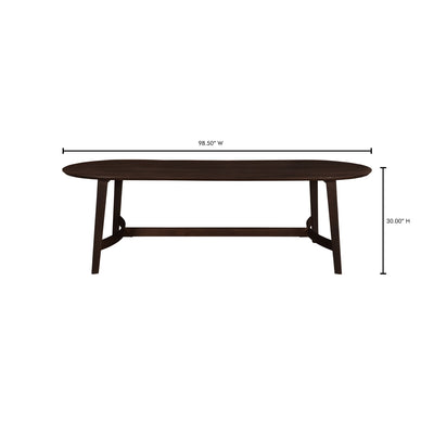 product image for Trie Dining Table Dark Brown By Moes Home Mhc Ve 1098 20 15 75