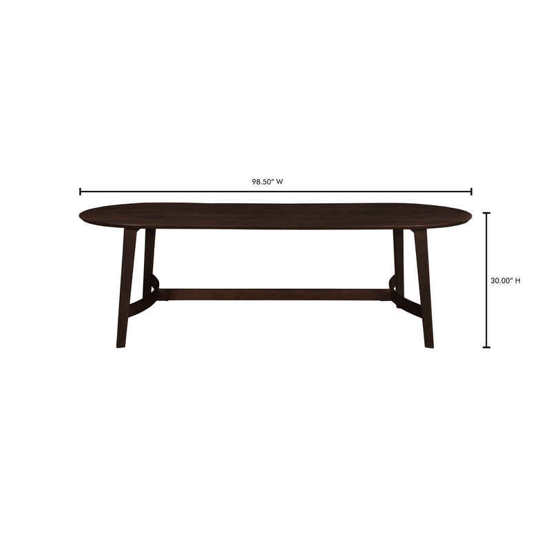 media image for Trie Dining Table Dark Brown By Moes Home Mhc Ve 1098 20 15 243