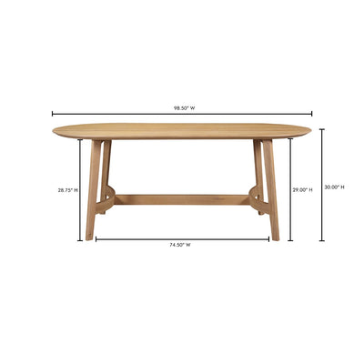 product image for trie dining table large natural by bd la mhc ve 1098 24 9 49