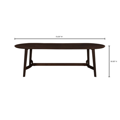 product image for Trie Dining Table Dark Brown By Moes Home Mhc Ve 1098 20 16 78