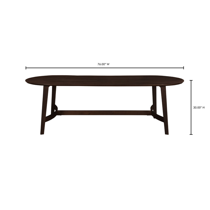 media image for Trie Dining Table Dark Brown By Moes Home Mhc Ve 1098 20 16 298