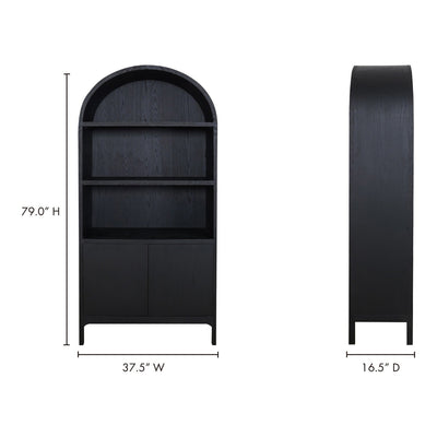 product image for Wilde Display Cabinet Black Oak 7 29