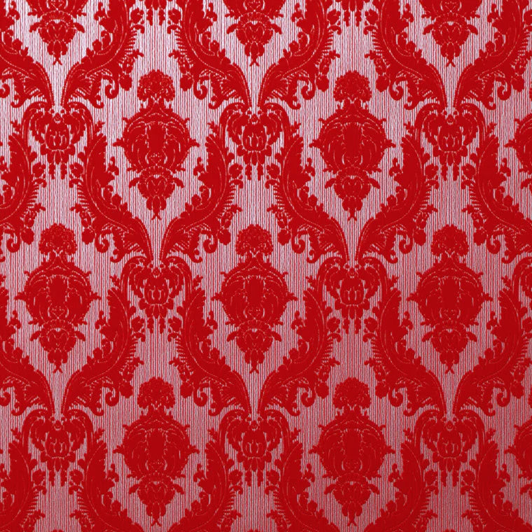 media image for Petite Heirloom Velvet Flock Wallpaper in Variegated Scarlet by Burke Decor 263