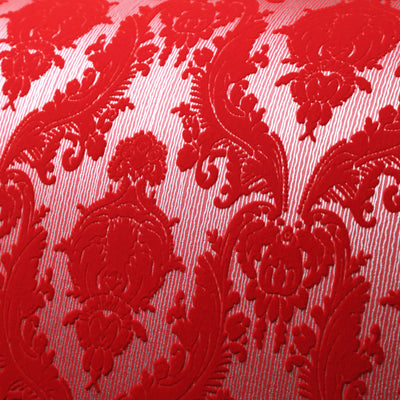 product image for Petite Heirloom Velvet Flock Wallpaper in Variegated Scarlet by Burke Decor 81