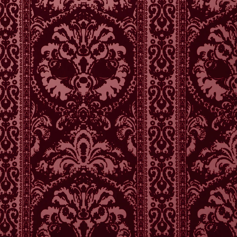 media image for St. Moritz Velvet Flock Wallpaper in Maroon by Burke Decor 299