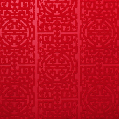 product image of Zodiac Velvet Flock Wallpaper in Crimson by Burke Decor 534