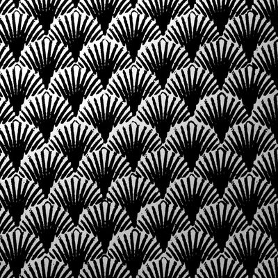 product image of Art Deco Fans Wallpaper in Black/Silver by Burke Decor 539