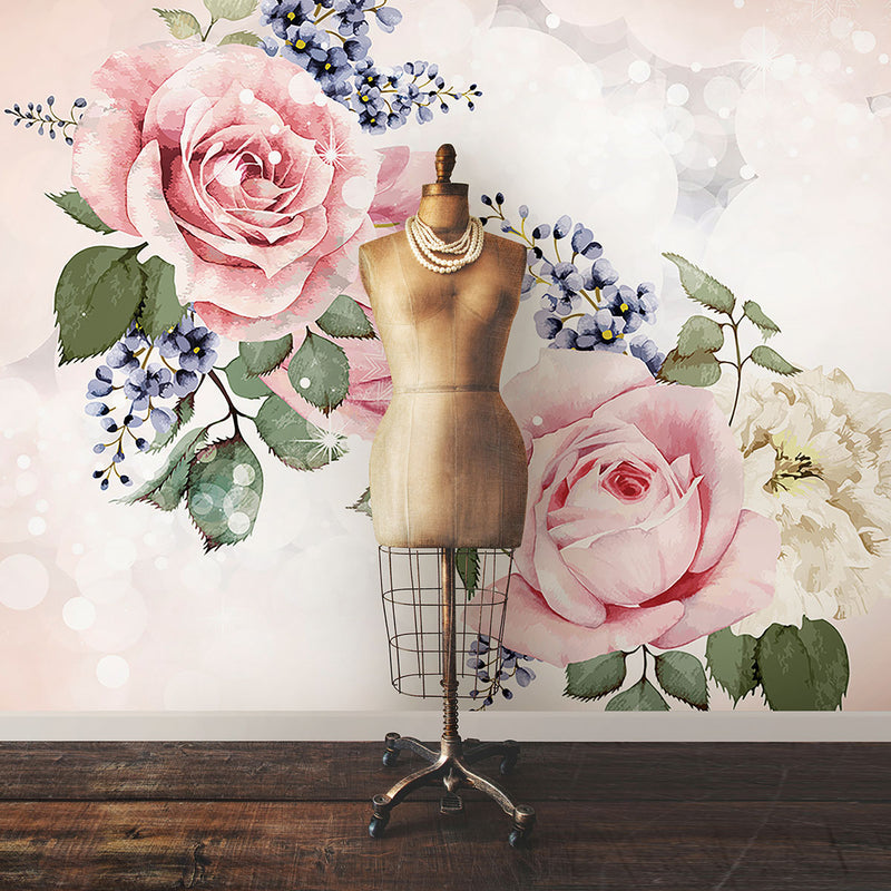 media image for Roses and Sparkles Wall Mural 256