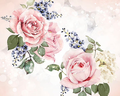 product image for Roses and Sparkles Wall Mural 89