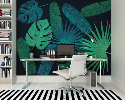 product image for Jungle Leaves Wall Mural 8