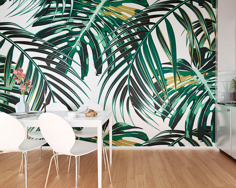 media image for Tropical Leaves Wall Mural 257