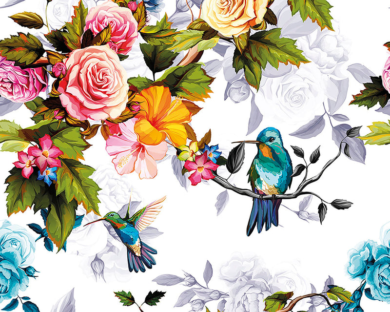 media image for Hummingbird Garden Wall Mural 248