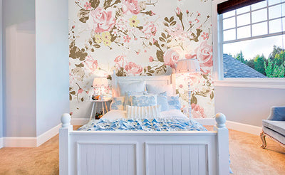 product image for Vintage Rose Pattern Wall Mural 35