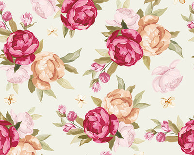 product image for Beautiful Colour Peony Pattern Wall Mural 65