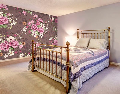 product image for Illustration of Rose Bouquets Wall Mural 89