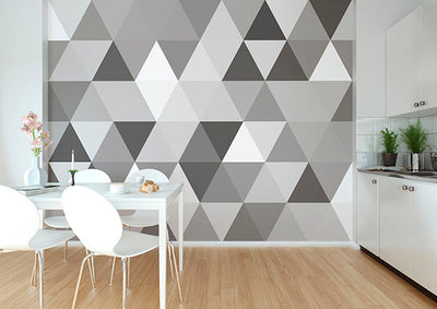 product image for Triangular Geometric Pattern Wall Mural 85