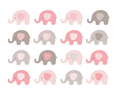 product image of Baby Pink Elephant Wall Mural 575
