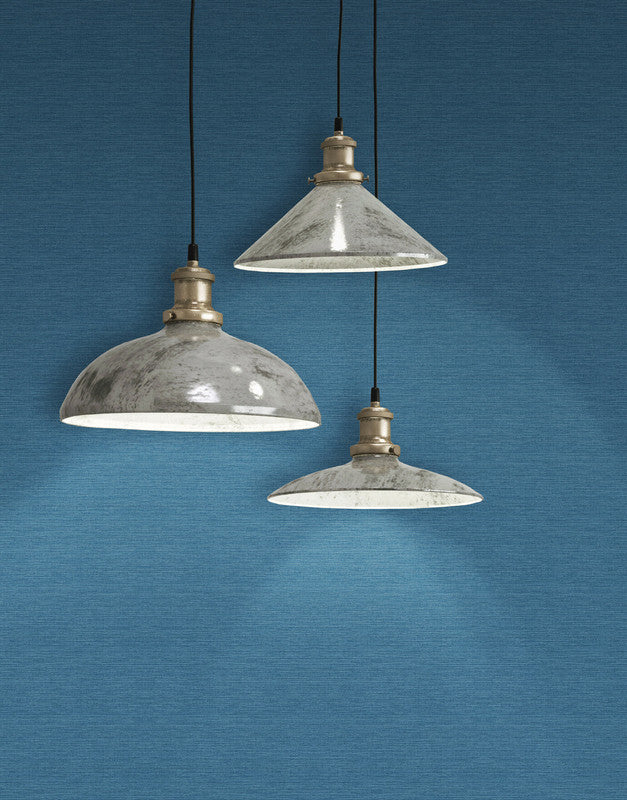 media image for Faux Grasscloth Effect Wallpaper in Blue 219