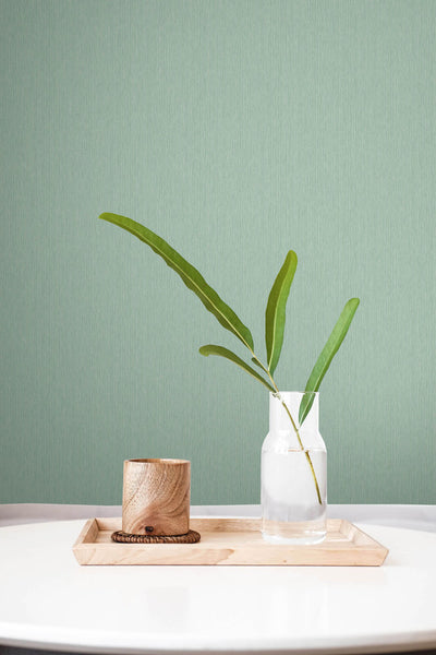 product image for Textile Effect Vertical Wallpaper in Green Aqua 68