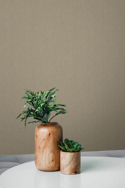 product image for Textile Effect Vertical Wallpaper in Light Brown 91