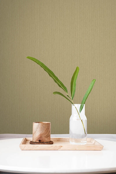 product image for Textile Effect Vertical Wallpaper in Brown Goldish 90