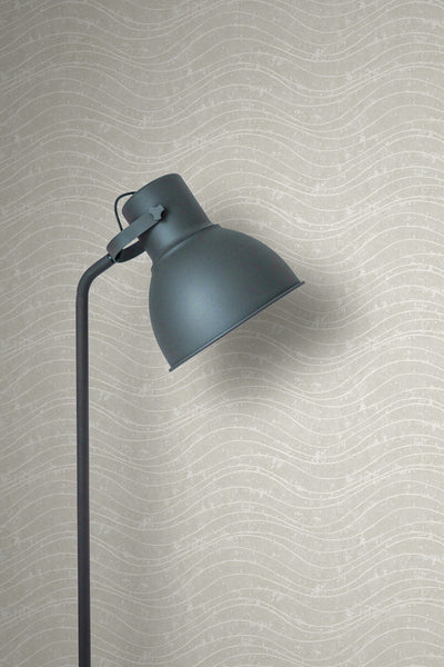 product image for Waves Effect Wallpaper in Light Grey 0