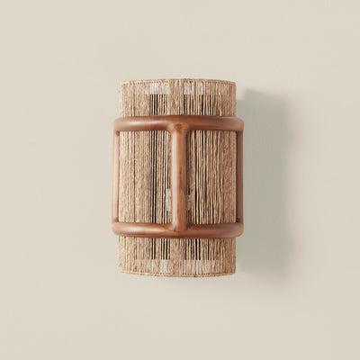 product image of wood jute sconce by woven wjws na 1 521