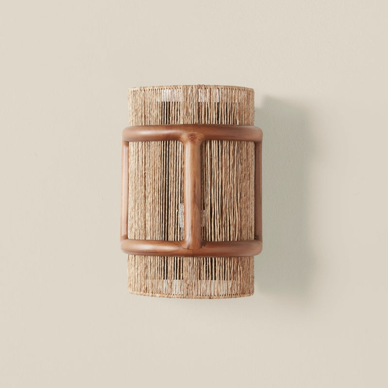 media image for wood jute sconce by woven wjws na 1 283
