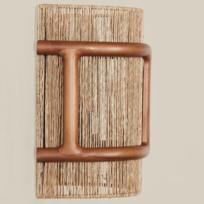 product image for wood jute sconce by woven wjws na 2 28