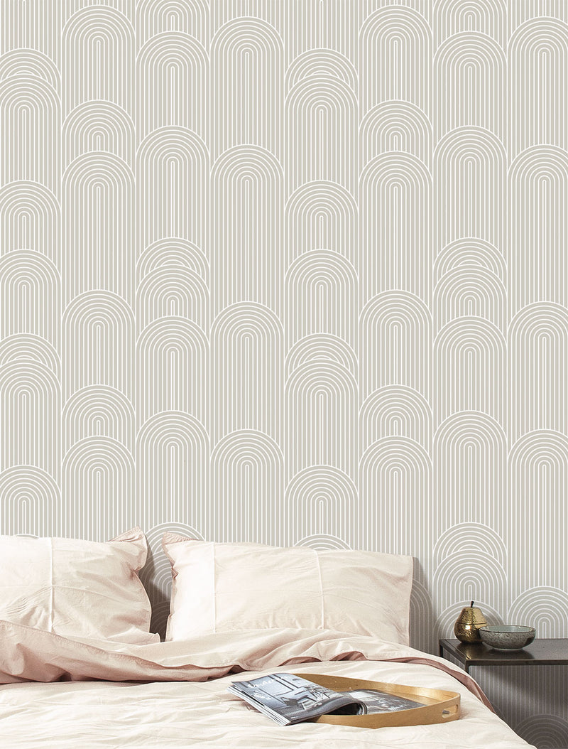 media image for Graphic Lines Beige WP-734 Wallpaper by Kek Amsterdam 211