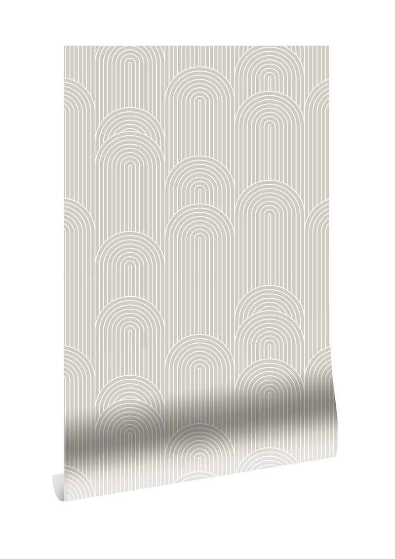 media image for Graphic Lines Beige WP-734 Wallpaper by Kek Amsterdam 287