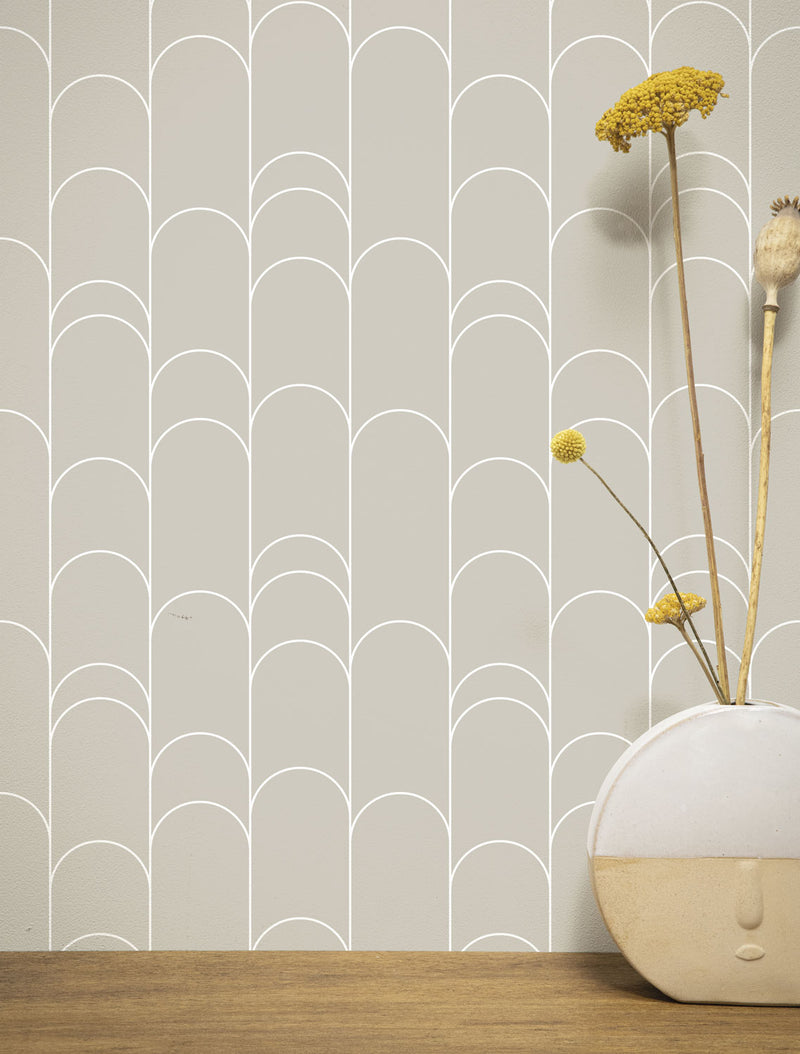 media image for Graphic Lines Beige WP-737 Wallpaper by Kek Amsterdam 213