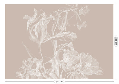 product image for Engraved Flowers Sand No. 1 Wallpaper by KEK Amsterdam 90