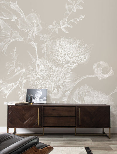 product image of Engraved Flowers Grey No. 2 Wallpaper by KEK Amsterdam 511