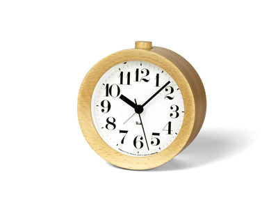 product image of riki wood alarm clock in natural design by lemnos 1 580