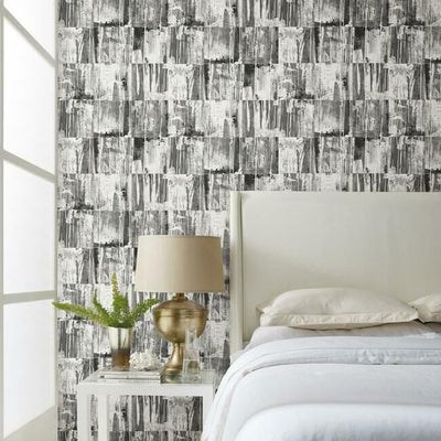 product image for Washout Peel & Stick Wallpaper in Black by RoomMates for York Wallcoverings 81