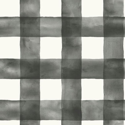 product image for Watercolor Check Wallpaper in Black and White from the Magnolia Home Collection by Joanna Gaines for York Wallcoverings 73