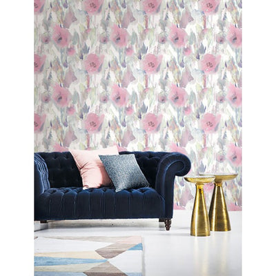 product image for Watercolor Floral Wallpaper from the L'Atelier de Paris collection by Seabrook 60