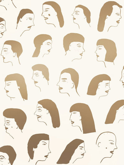 product image of Women Wallpaper in Gold and Cream by Thatcher Studio 578