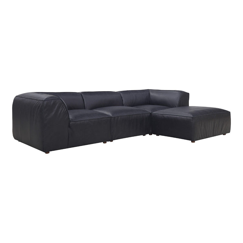 media image for form lounge modular black leather sectional vantage by bd la mhc xq 1005 02 1 23