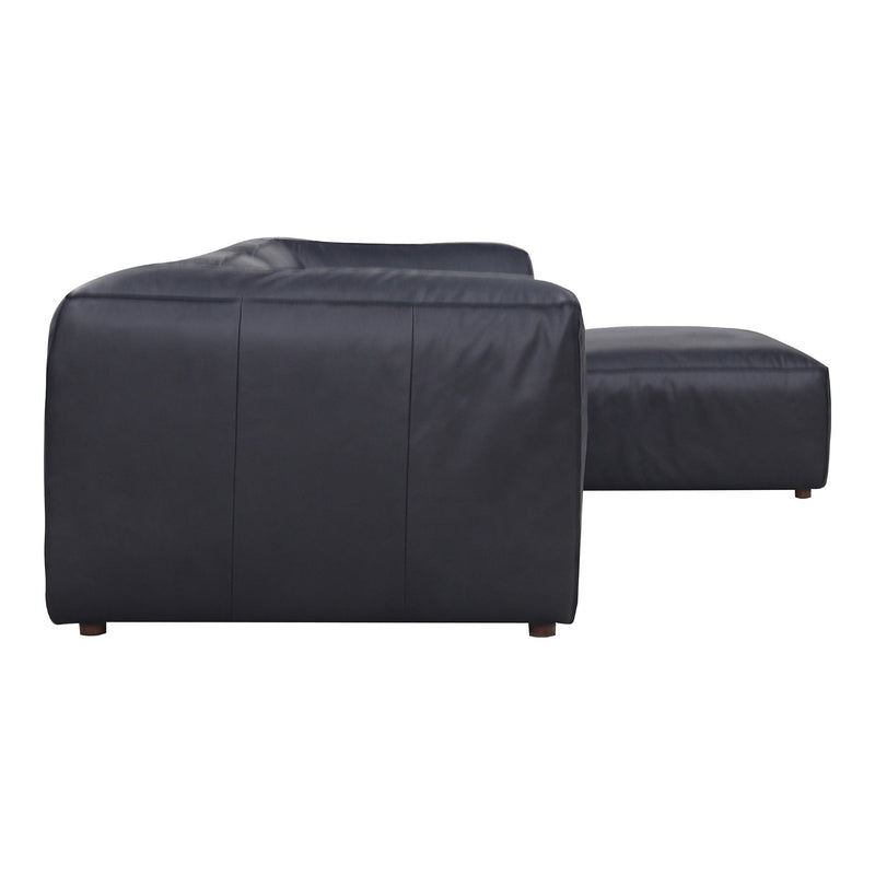 media image for form lounge modular black leather sectional vantage by bd la mhc xq 1005 02 4 213