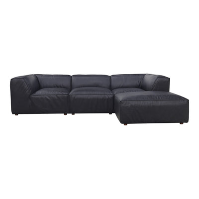 product image for form lounge modular black leather sectional vantage by bd la mhc xq 1005 02 2 55