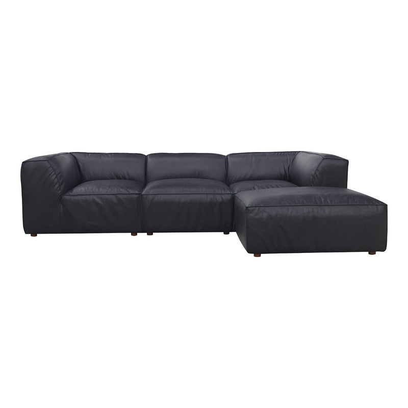 media image for form lounge modular black leather sectional vantage by bd la mhc xq 1005 02 2 222