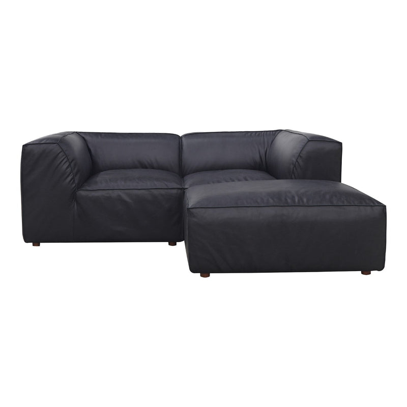 media image for form nook modular black leather sectional vantage by bd la mhc xq 1006 02 2 279