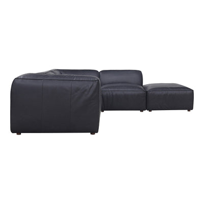 product image for form classic l modular black leather sectional vantage by bd la mhc xq 1007 02 4 20