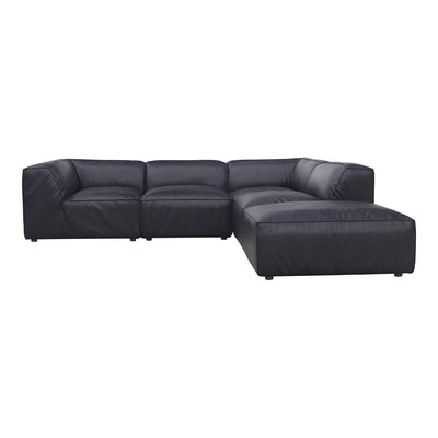 product image for form classic l modular black leather sectional vantage by bd la mhc xq 1007 02 2 95