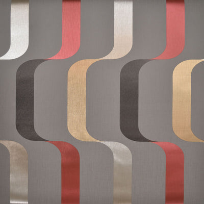 product image for Ribbon Wallpaper in Warm Grey/Red from the Mid Century Collection by York Wallcoverings 47