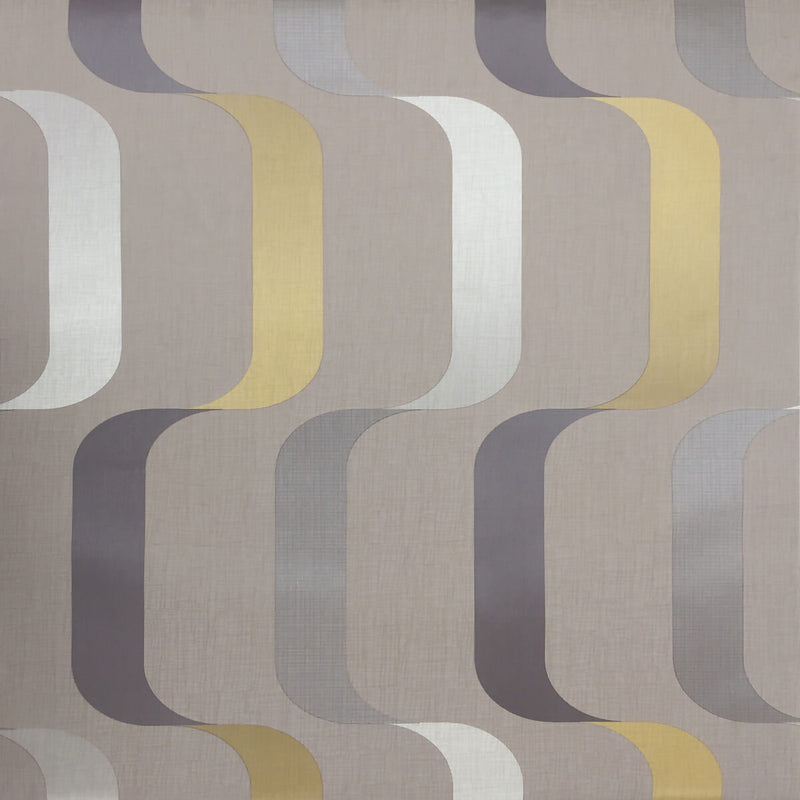 media image for Ribbon Wallpaper in Taupe/Yellow from the Mid Century Collection by York Wallcoverings 273